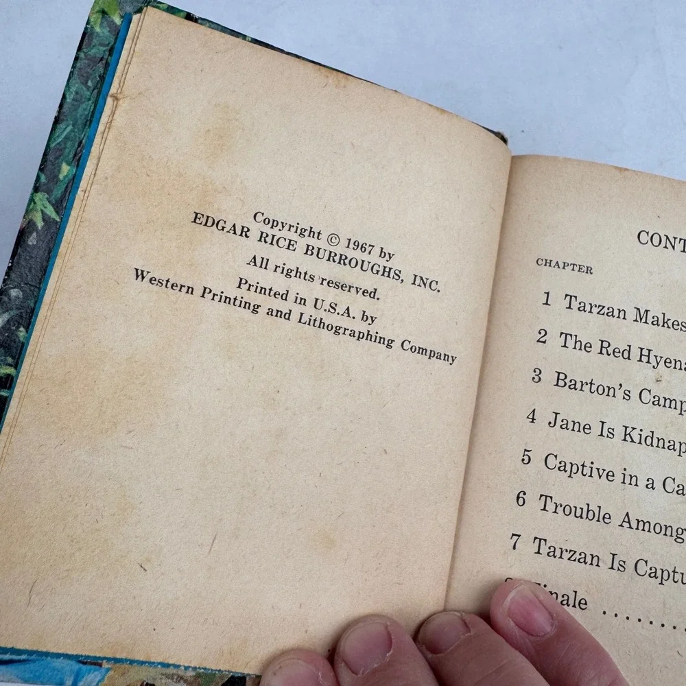 Vintage Tarzan The Mark of the Red Hyena 1967 Big Little Book Edgar Rice
